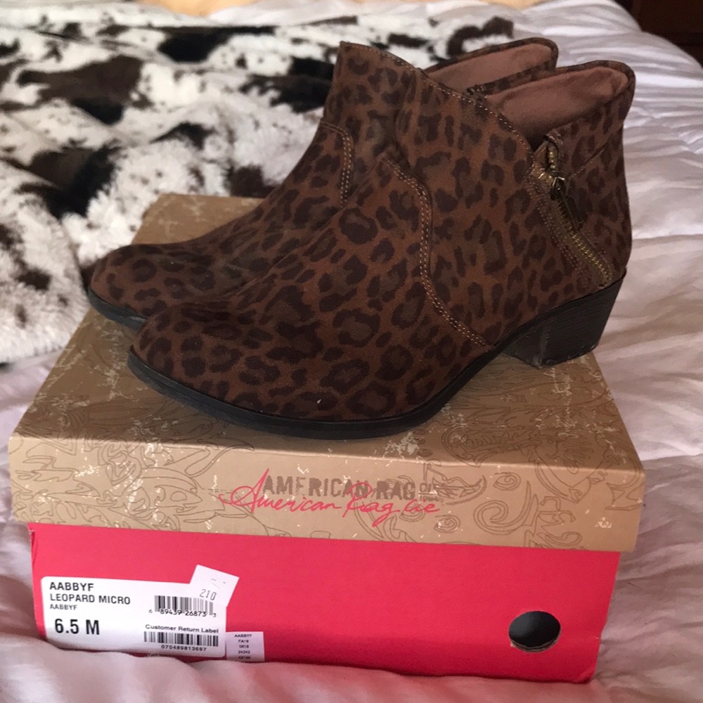 American Rag cheetah print bootie